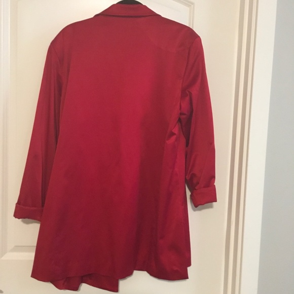 Chicos satin red blazer size 3 or 16 - Picture 2 of 2